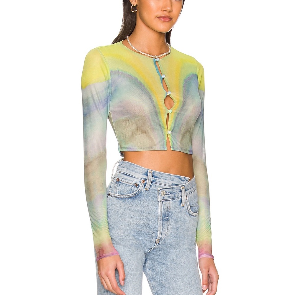 AFRM mikka top in multi watercolor